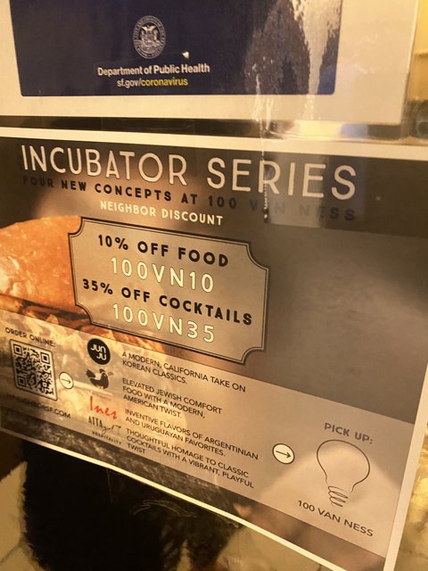 Induction Series Signage at San Francisco Restaurant
