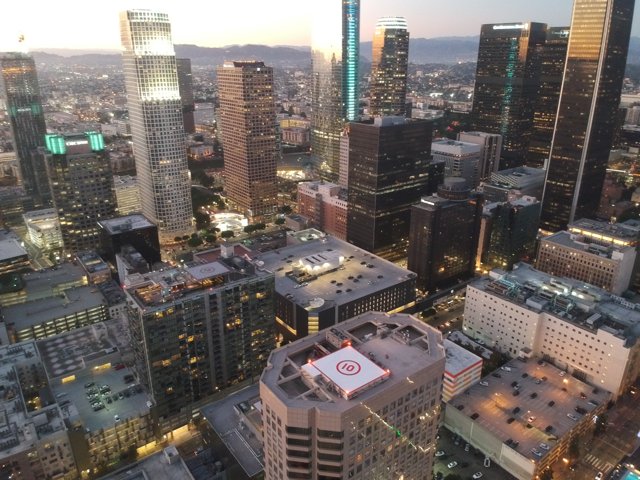 Sunset over Downtown LA