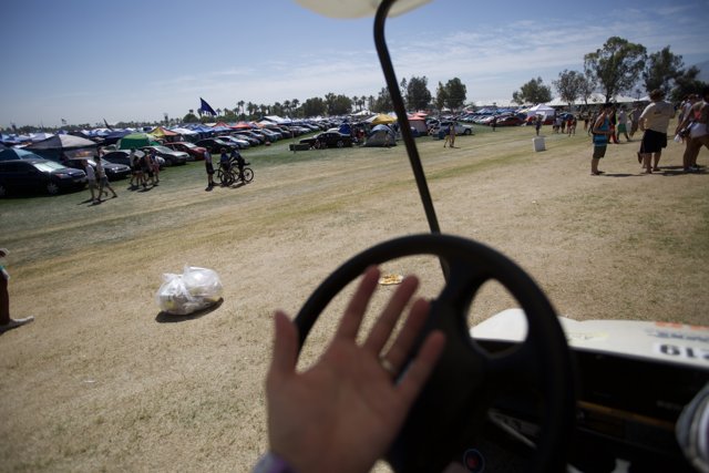 Behind the Wheel at the Car Show