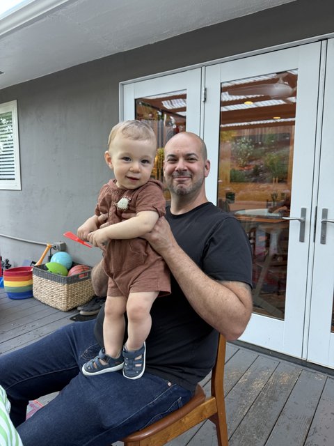 A Moment of Joy on the Porch