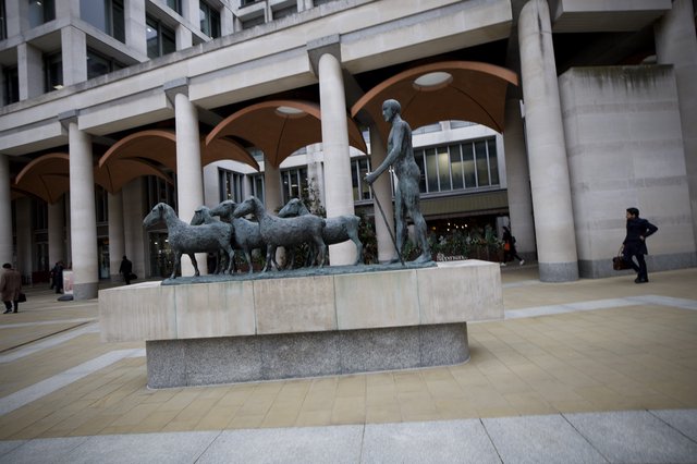 The Shepherdess Sculpture at London Barbican Centre