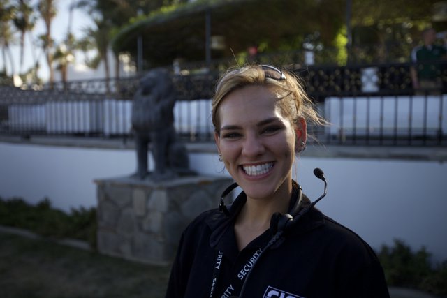 Smiling Woman Poses in Coachella Landscape