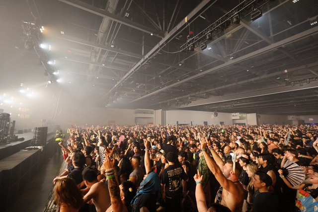 Massive Indoor EDM Festival Crowd at Wobbleland 2026