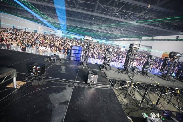 Laser-Lit Stage View Over Massive Wobbleland Crowd