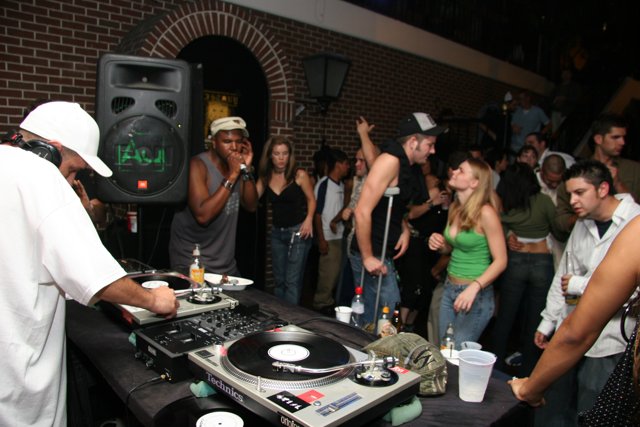 DJ Steve J Entertains Crowd at Nightclub