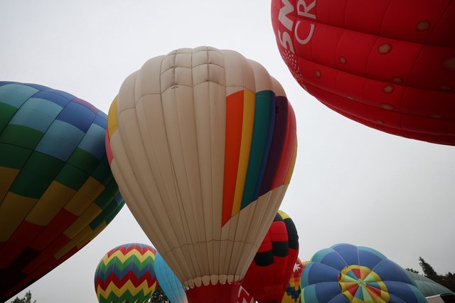 Sky Full of Giants: Hot Air Balloon Festival Worm's Eye