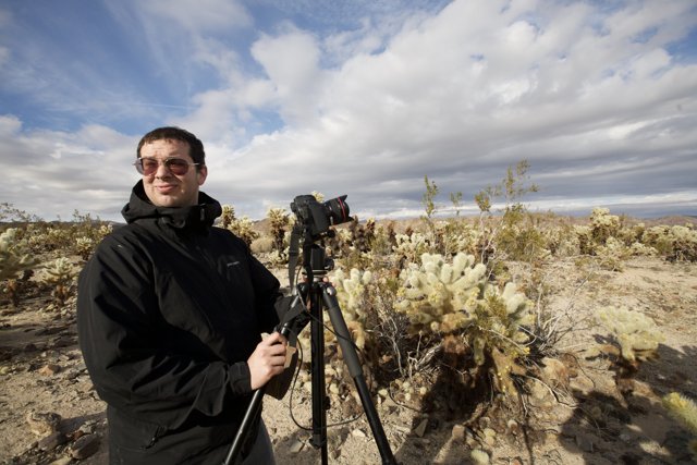 Photographer Dave B and His Camera in the Joshua Tree National Park