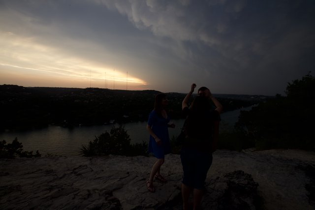 Storm Rolls In Over Lake Austin at Dusk