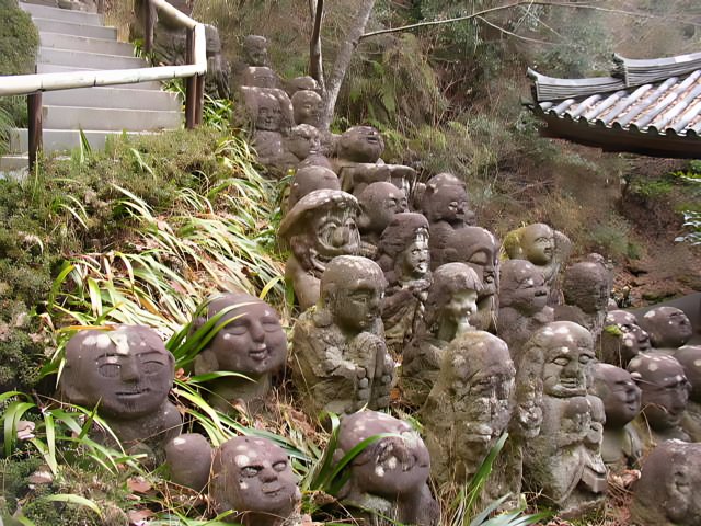 Stone Heads on Hillside