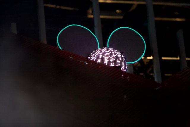 Illuminated Mickey Mouse Head at Coachella