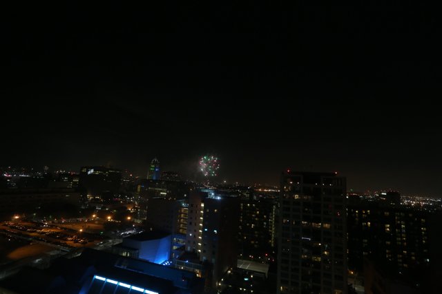 Fireworks Illuminating the Urban Metropolis