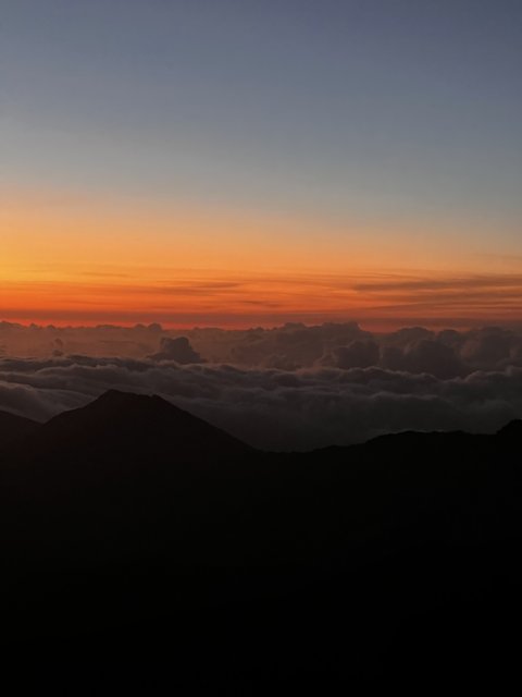 Setting Sun Over Haleakalā National Park