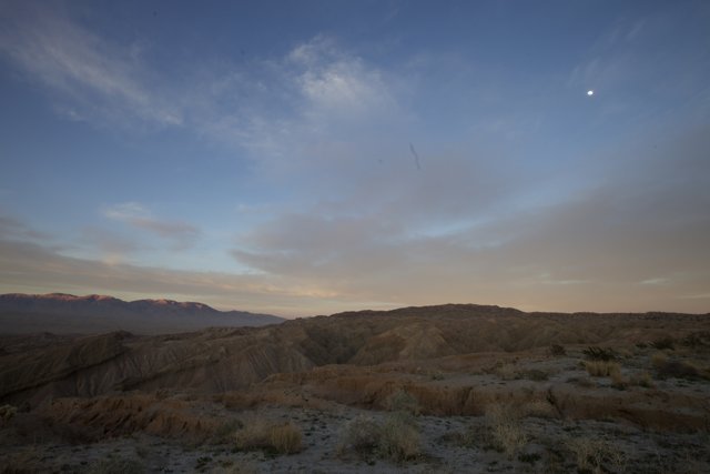 Moonlit Desert Landscape