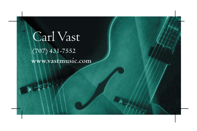 Custom Guitar Business Card Template