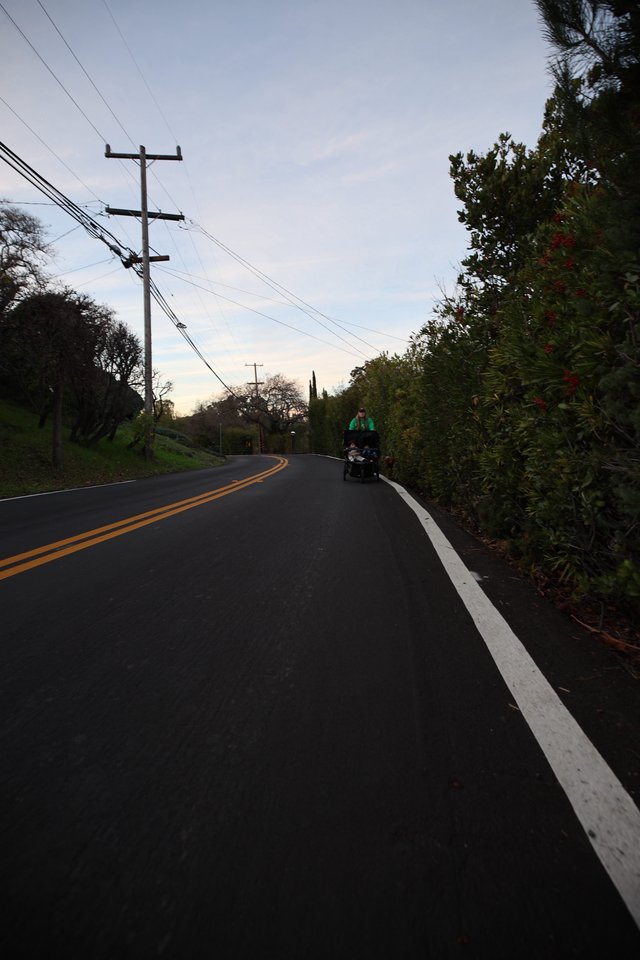 Evening Ride on a Winding Rural Road