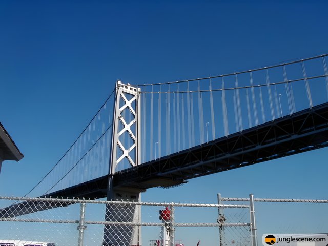 Bay Bridge Suspension in Blue Sky