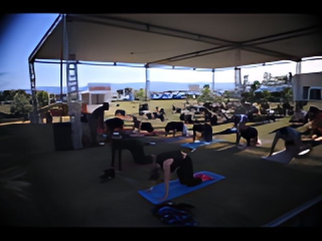 Outdoor Yoga Session at Coachella