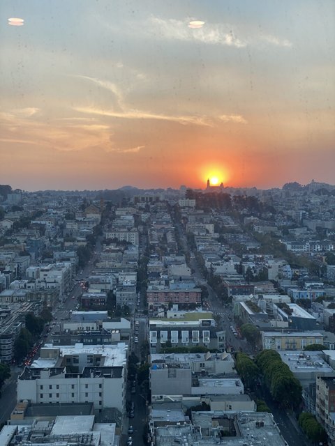 Urban Sunset Over San Francisco