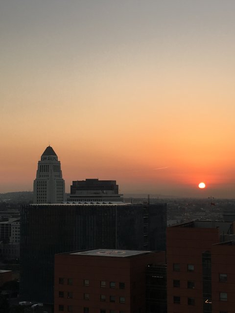 Sunset over the Urban Skyline