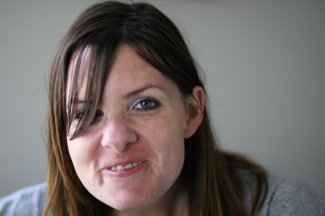 Candid Close-Up Portrait of a Smiling Woman