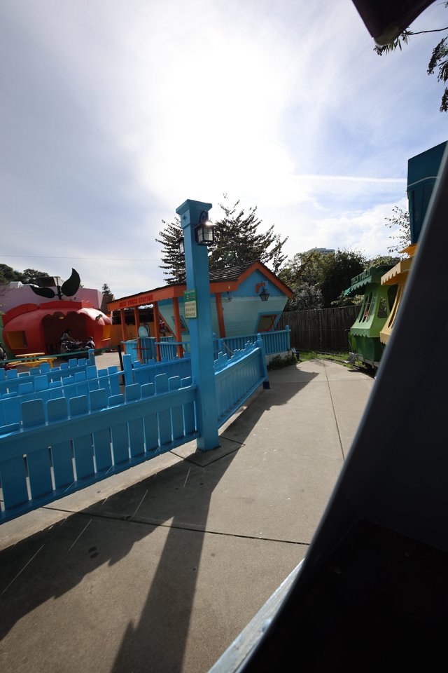Colorful Whimsical Village at Fantasyland Theme Park