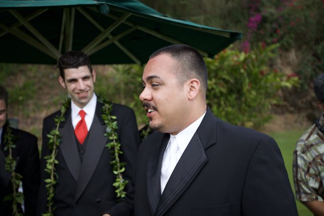 Formal Attire at a Hawaiian Wedding