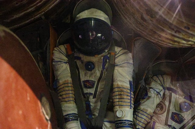 Vintage Soviet Space Suit Display at Museum
