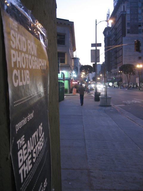 Urban Advertisement on Busy Street