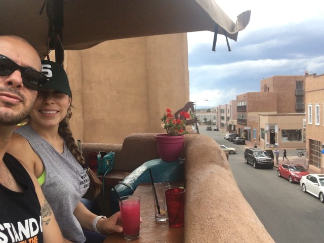 Balcony Drinks in Santa Fe