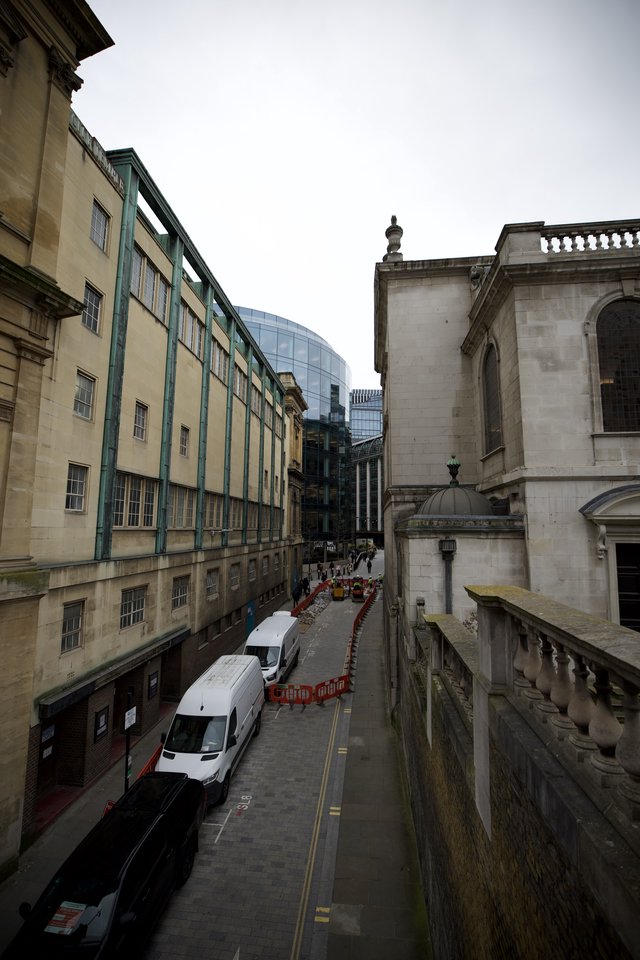 Urban Street View in Historic London Quarter