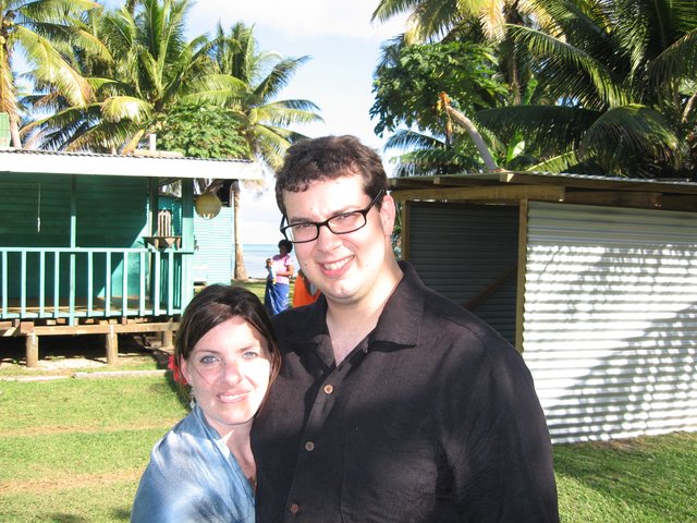 Couple Smiling Together in Tropical Fiji Setting