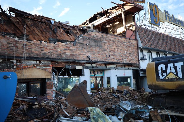 Aftermath of Severe Building Destruction and Demolition