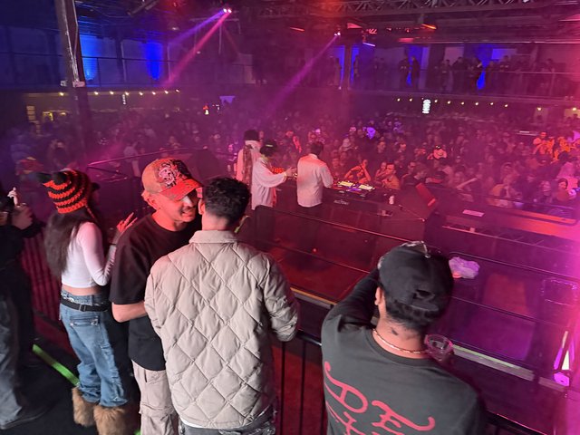 VIP View of Electronic Music Performance at Night