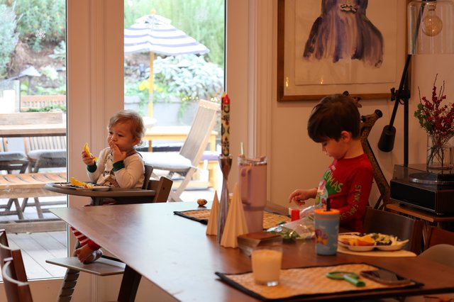 Children's Christmas Mealtime at Home