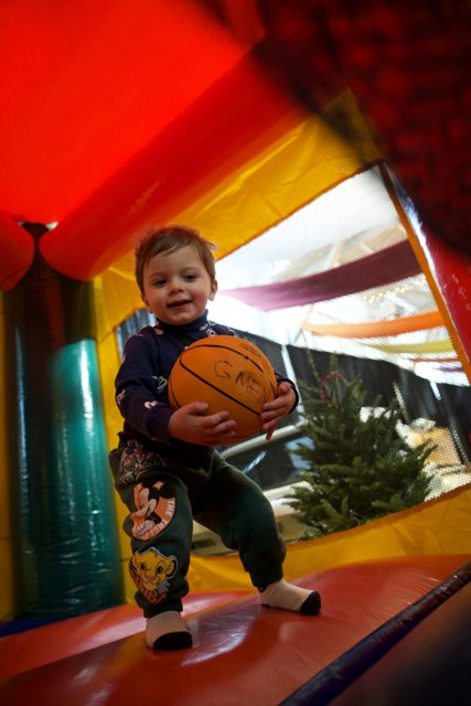 Fun Day at Fort Mason: Basketball in the Bouncy Castle