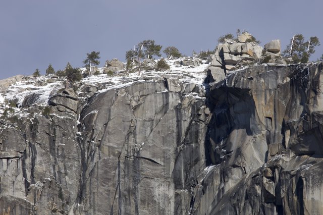 Snow-Capped Granite Cliffs of Yosemite Valley