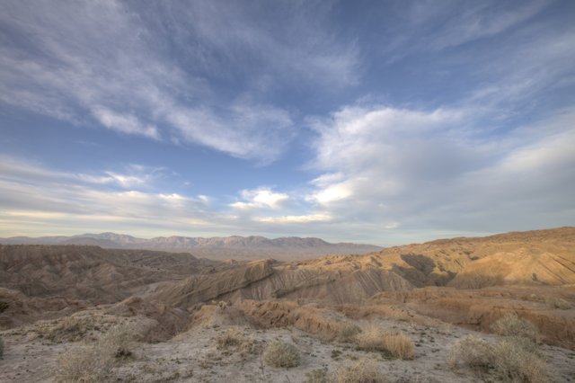 Hilltop View of Majestic Anza Borrego Mountains and Desert