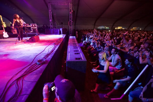 Coachella Crowd Enjoys a Night of Music on Stage