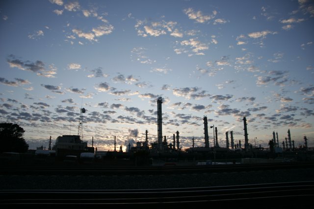 Industrial Beauty at Sunset