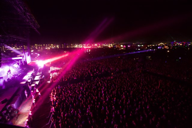 Lights and Flares: The Energetic Crowd at Coachella