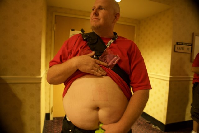 Red Shirted Belly Man at DEFCON 17