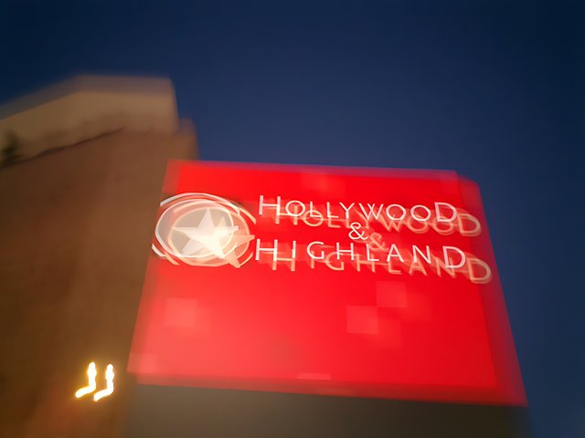 Hollywood & Highland Advertising Sign in Los Angeles