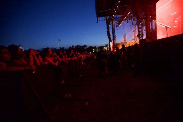 Nighttime Crowd Rocking at Coachella