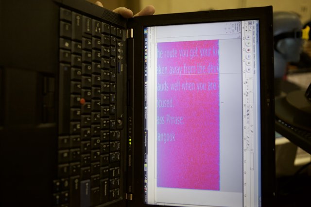Pink Screen Laptop