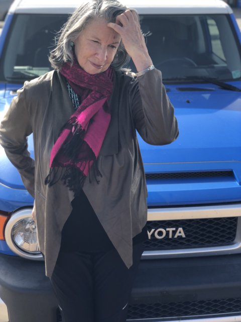 Rhoda B and her Blue Toyota FJ Cruiser