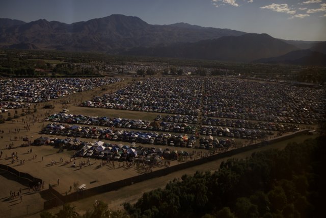 Aerial View of Coachella Camping Grounds