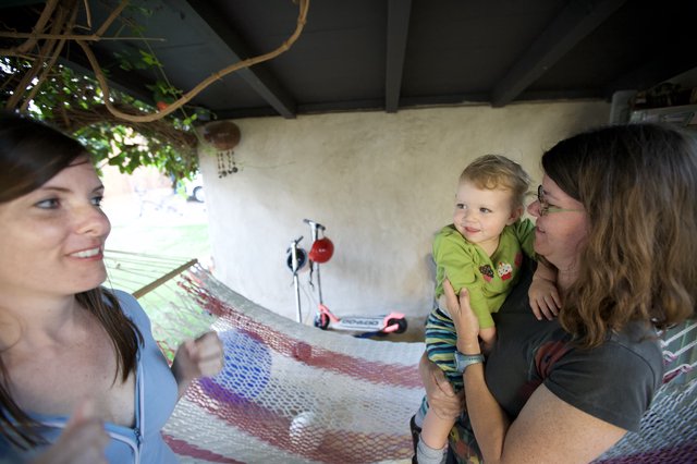 Joyful Backyard Moment with Toddler and Friends