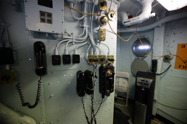 Vintage Communication Hub Aboard USS Hornet
