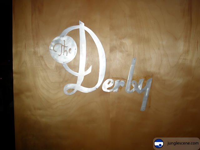 Derby Logo Imprinted on Wooden Door