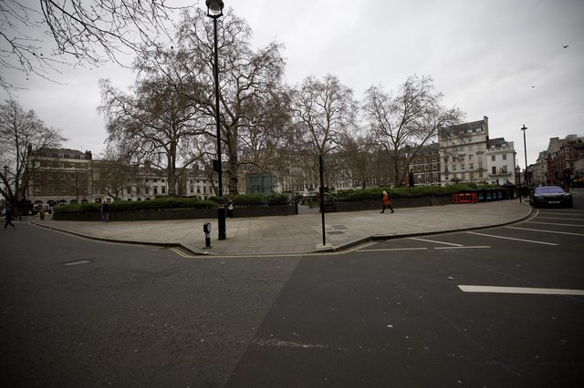 Gloomy Winter Day at Russell Square, London